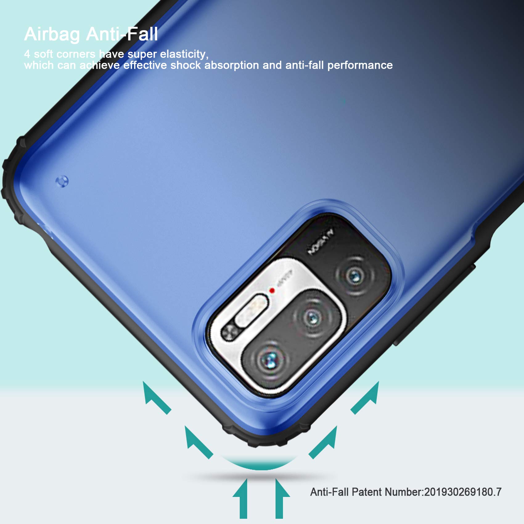 Custodia ESTH Ultra Hybrid Per Xiaomi Poco M3 Pro 5G - Cover Trasparente Antiurto Con Bordo Rinforzato E Anello, Militare Green - 3