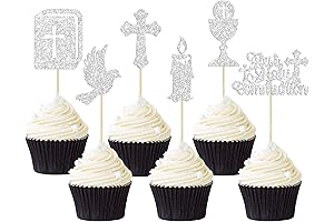 Gyufise First Holy Communion Cupcake Toppers