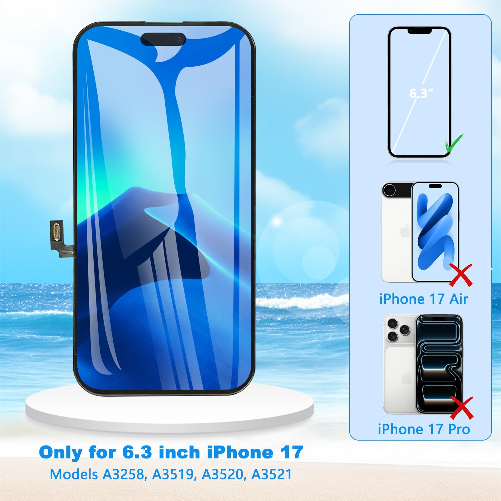 Amazon.com: for iPhone 17 Screen Replacement with Complete Repair