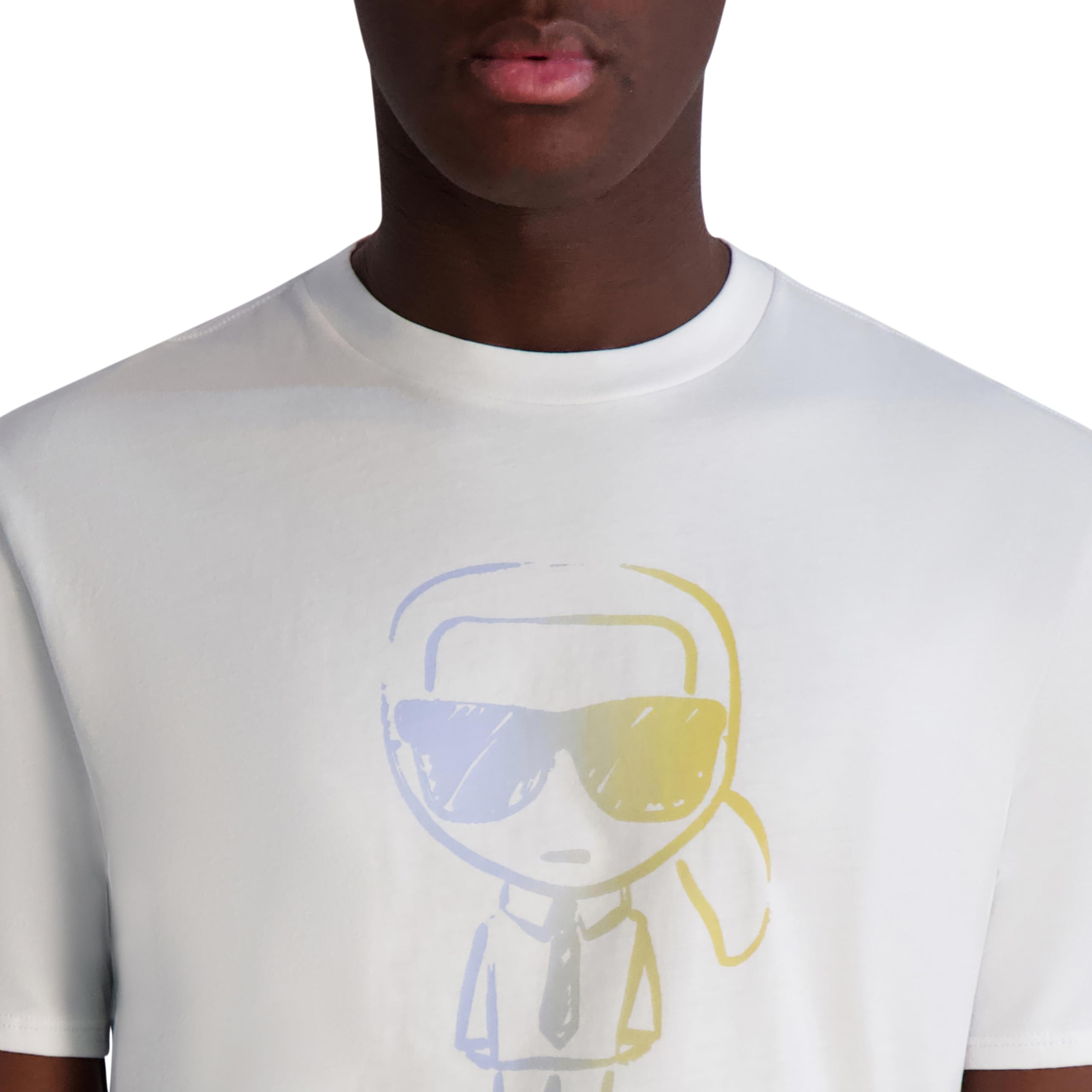 Karl Lagerfeld Mens Short Sleeve Crewneck Pastel Karl Graphic Design T-Shirt