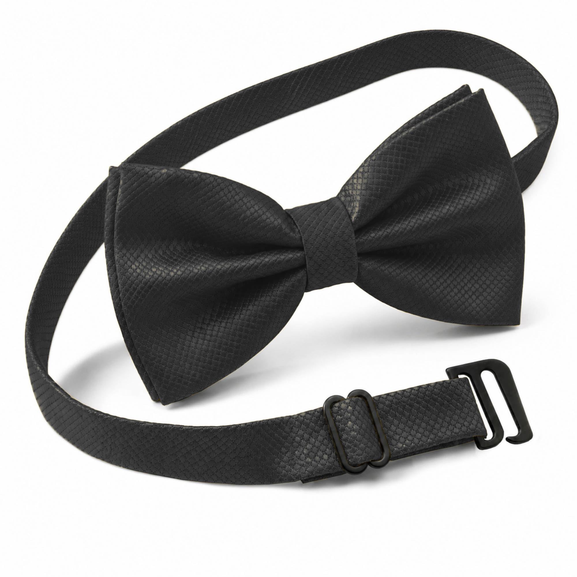 man of men Bow Tie for Men Polyester Solid Pretied Bowties Adjustable Tuxedos Bowtie for Weddings & Groom’s Gift – Bow Ties for Women, Black, Pack of 1-picture-40