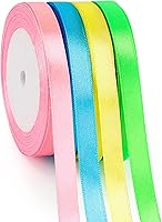 Vista 23 de DECYOOL - Cinta de Navidad, 4 rollos de 100 yardas de cintas navideñas para envolver regalos (0.6 in de ancho, rojo, verde, dorado y plateado)