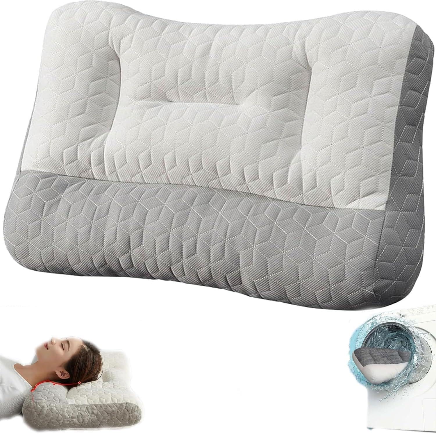 Cuscino cervicale ortopedico for il sollievo dall'apnea notturna Design ergonomico for un sonno profondo