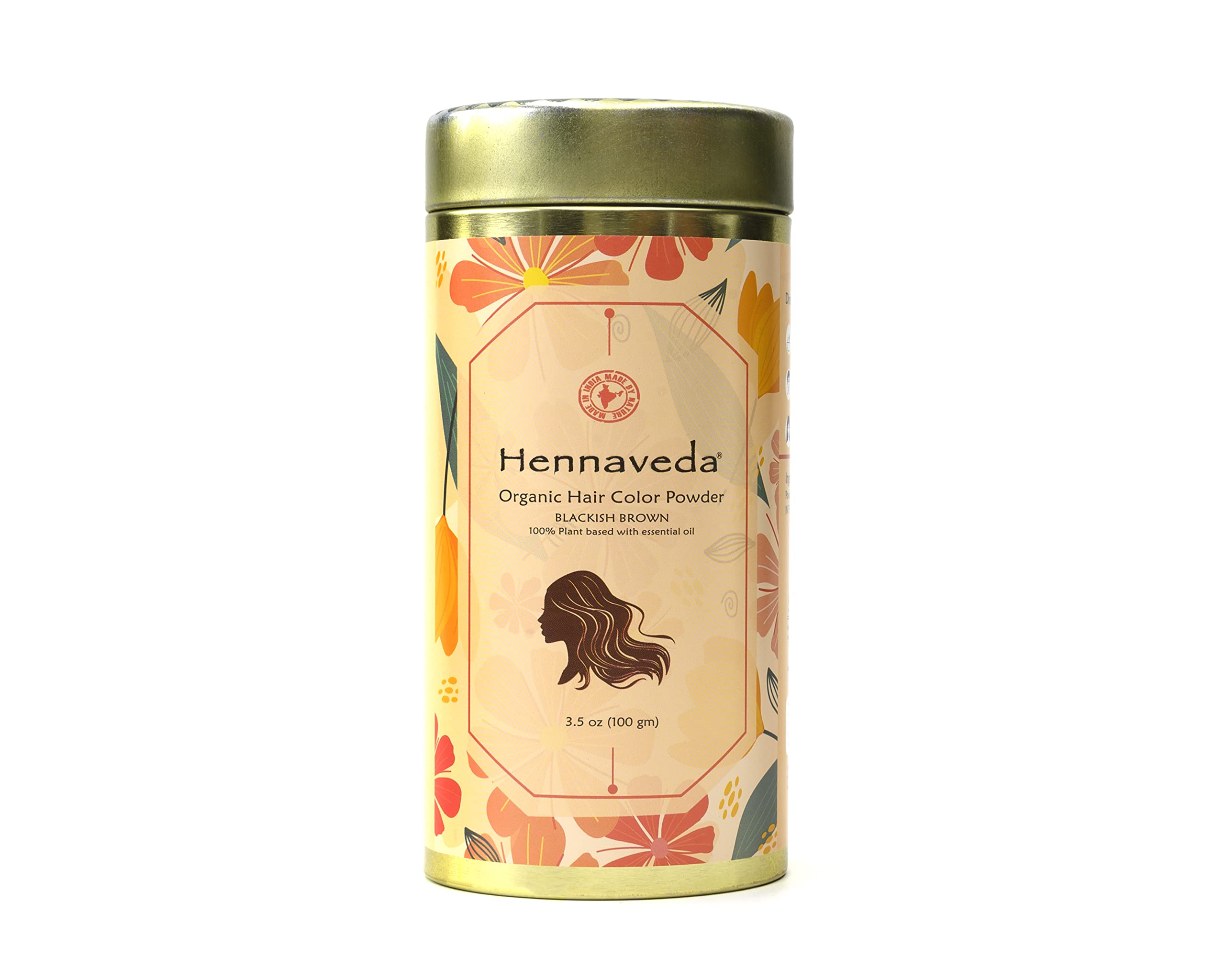 Hennaveda Herbal Hair Colour Powder with Dye Brush, Hand Gloves, and Shower Cap | No Artificial Color, Chemical-Free Natural Mehandi | Ayurvedic Blend Heena For Men and Women (Blackish Brown, 100 g)-image-18