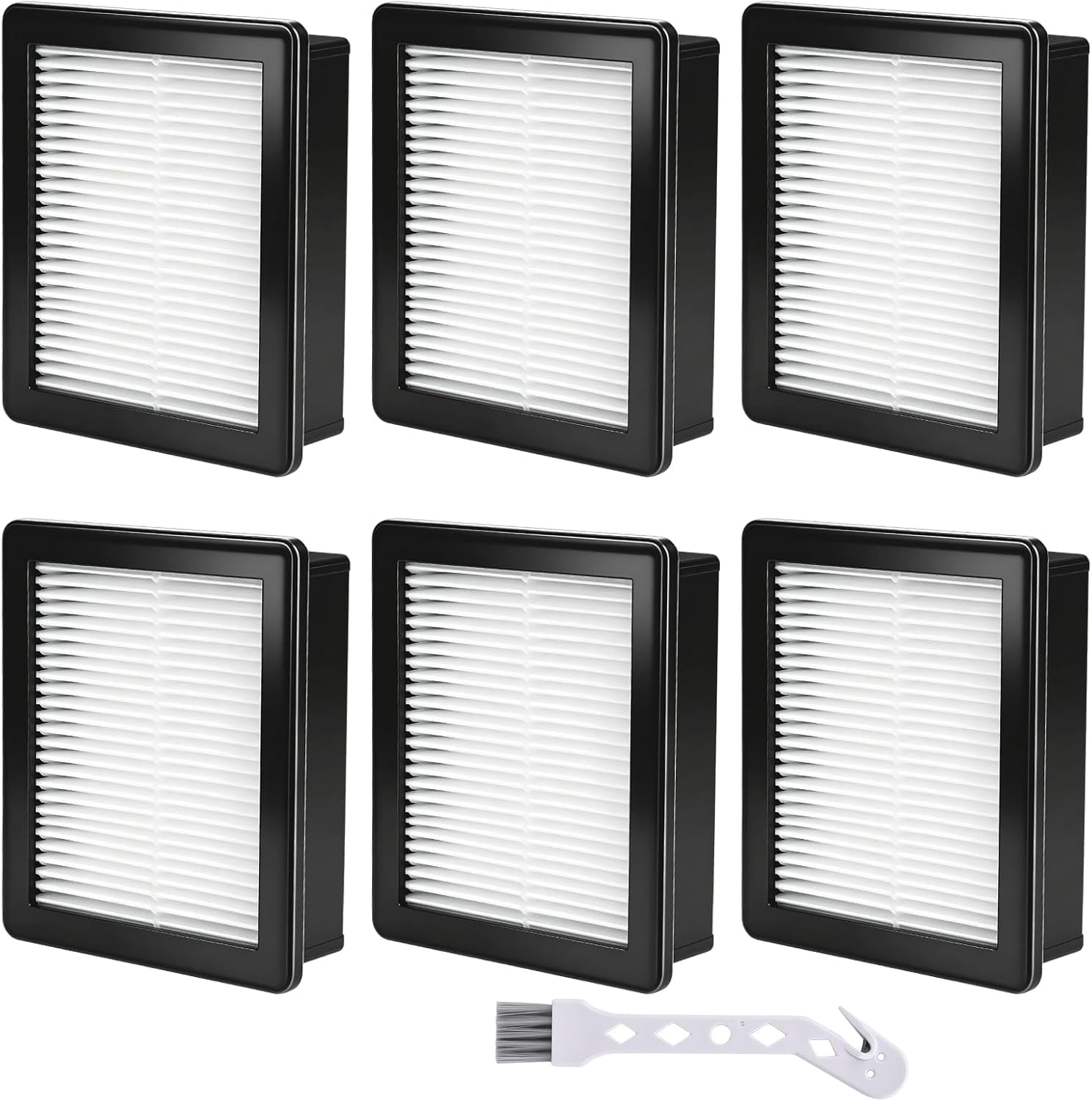 107315 HEPA Vacuum Filter for ProTeam Coach Pro 10, Super Coach Pro 6 | for ProTeam GoFree Flex Pro II and ProVac FS 6 Triangular Commercial Backpack Vacuum, 6 Pack Replacement Parts 107315