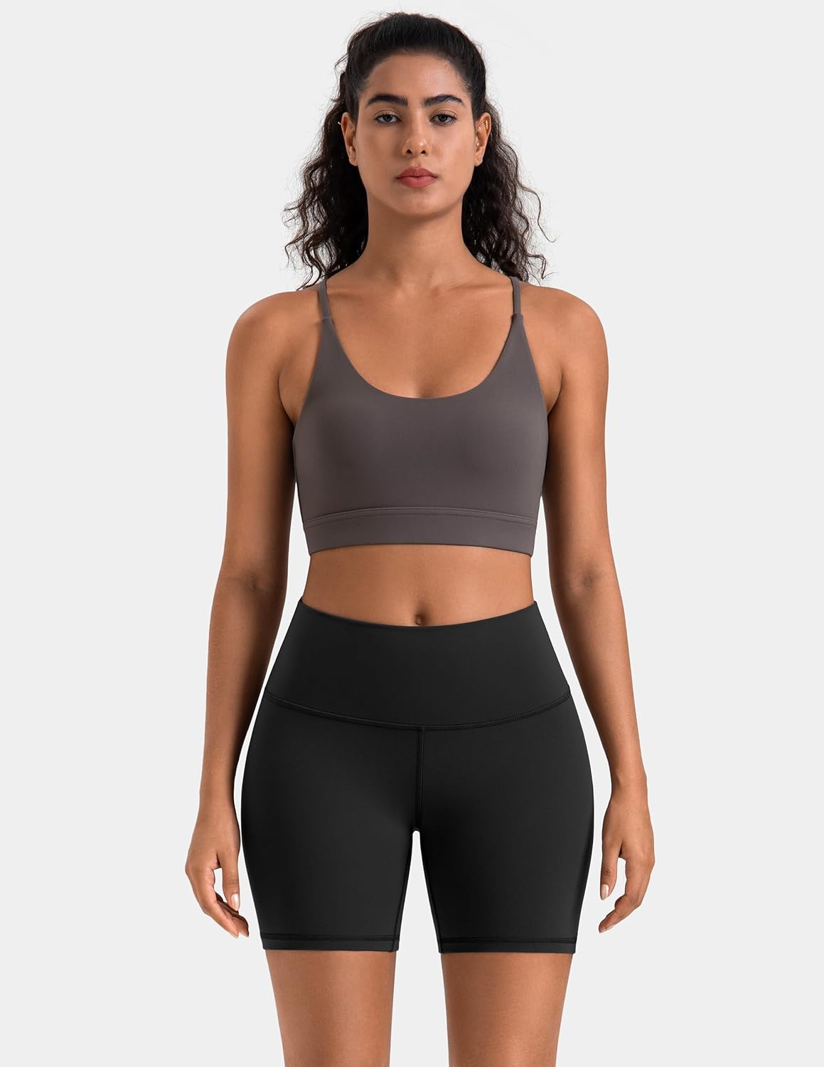 Colorfulkoala Women's Dreamlux High Waisted Yoga Shorts 6" Inseam Workout Tights