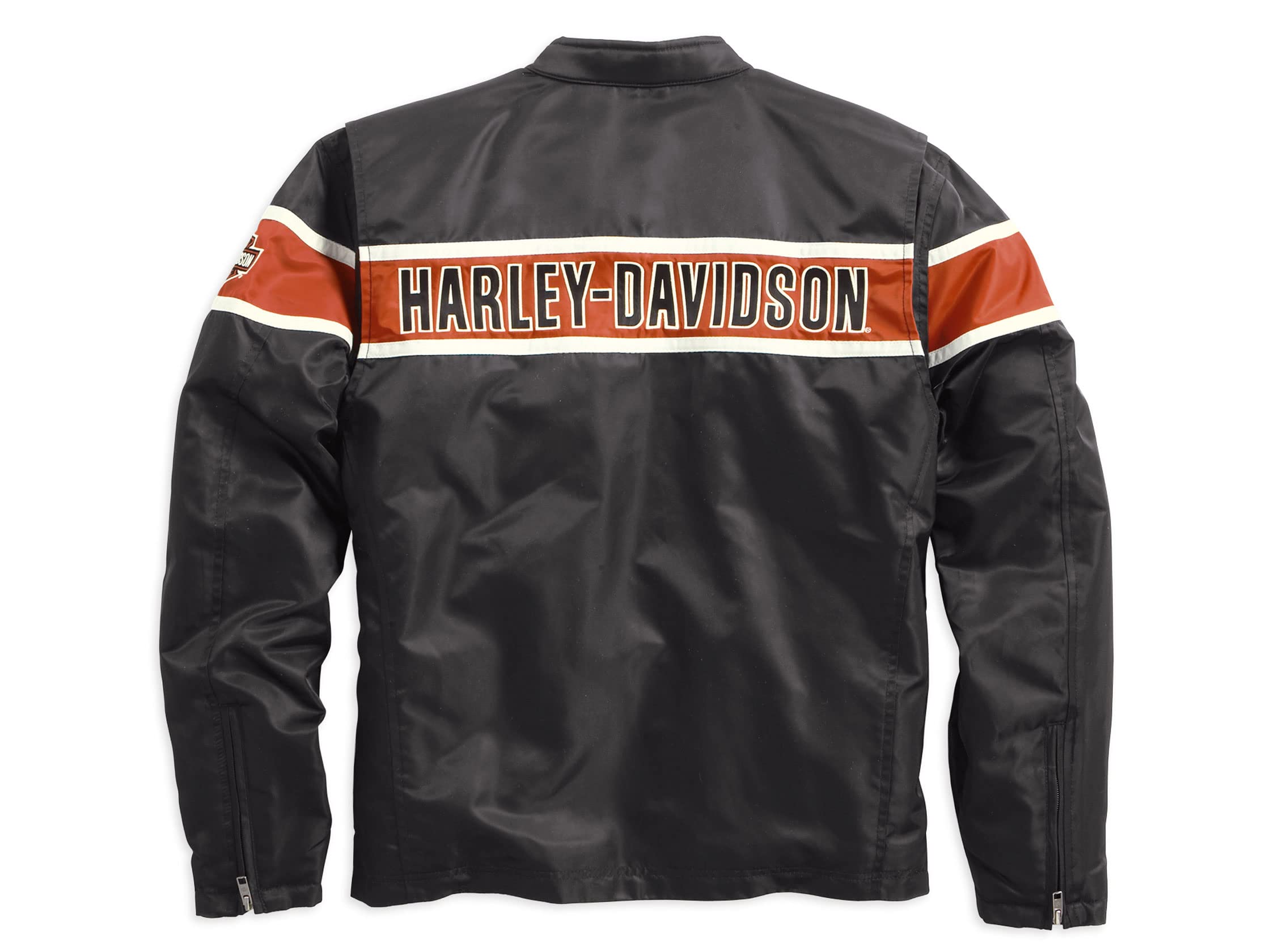 HARLEY-DAVIDSON Herren Jacke Generations Casual Outdoor Freizeitjacke Funktionsjacke für Männer Schwarz Orange, 2XL
