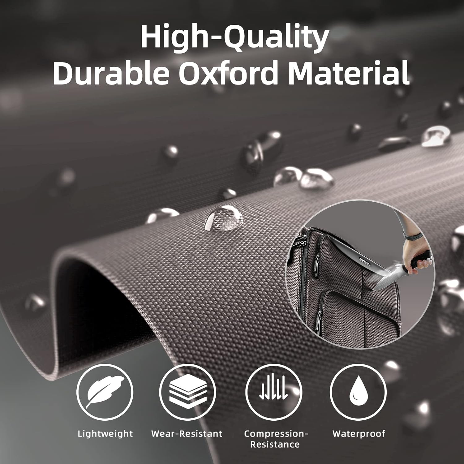 SHOWKOO Luggage Sets 3 Piece Softside Expandable Lightweight Durable Suitcase Sets Double Spinner Wheels TSA Lock Light Coffee (20in/24in/28in) - Image 6