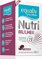 EQUALIV Nutri Mulher - Suplemento Alimentar em Cápsulas - Energia e Bem-estar - Multivitamínico Completo - Complexo B, Vitamina C, Ferro e Magnésio, 60 Cápsulas Gel