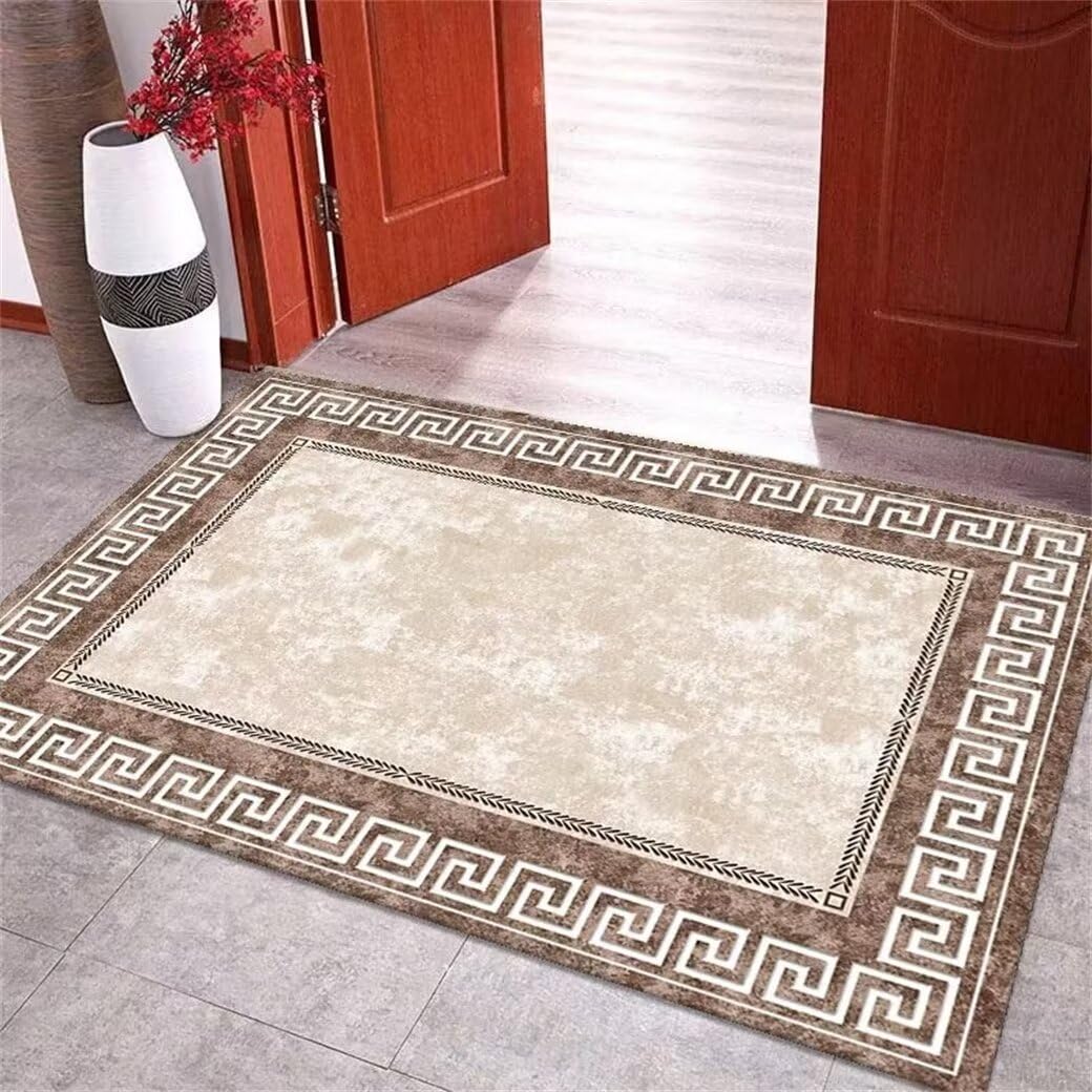 Tapis enfant chambre garçon marron pour espace de jeu vintage