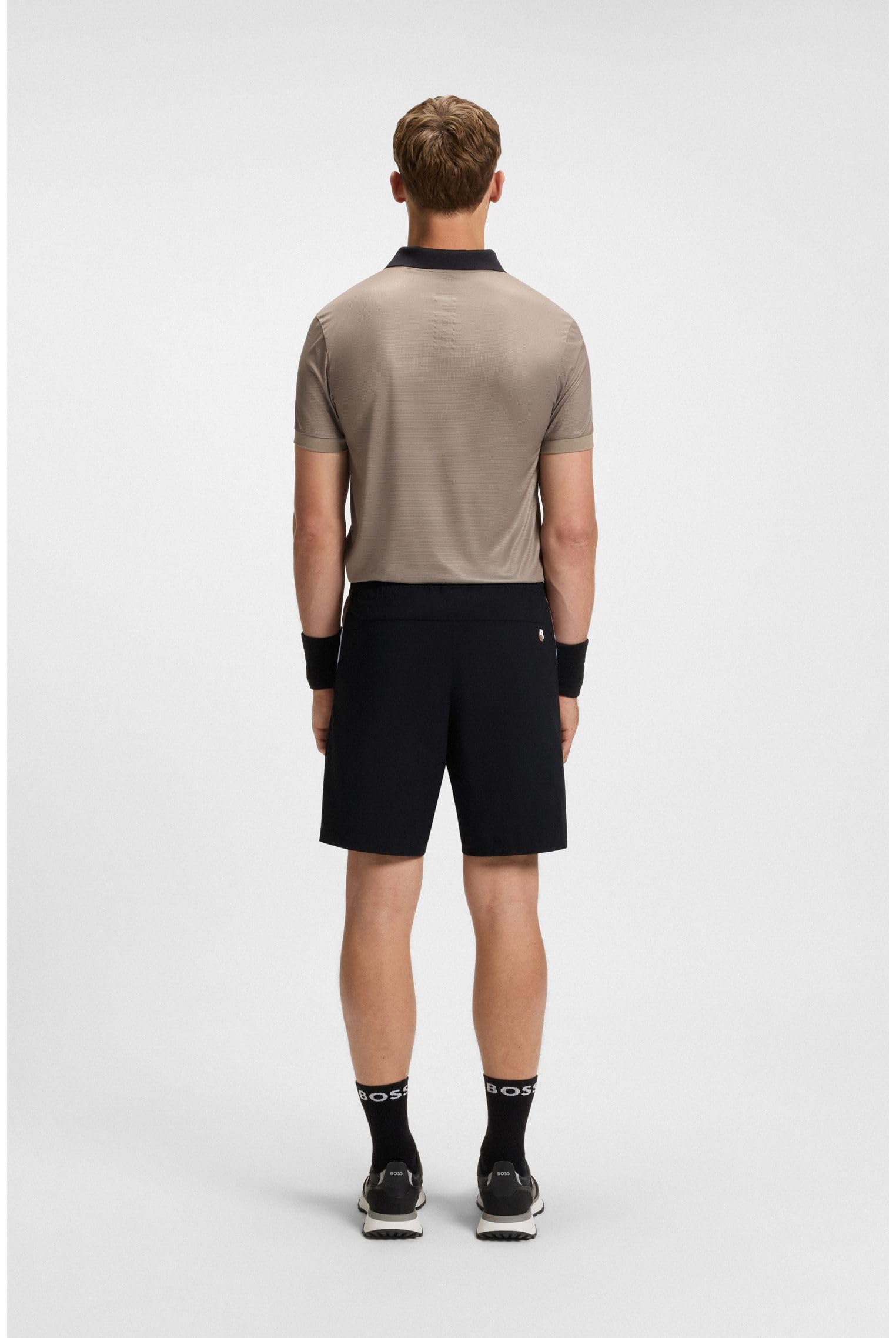 BOSS Active Tennis-Shorts Aus Feuchtigkeitsregulierendem Stretch-gewebe