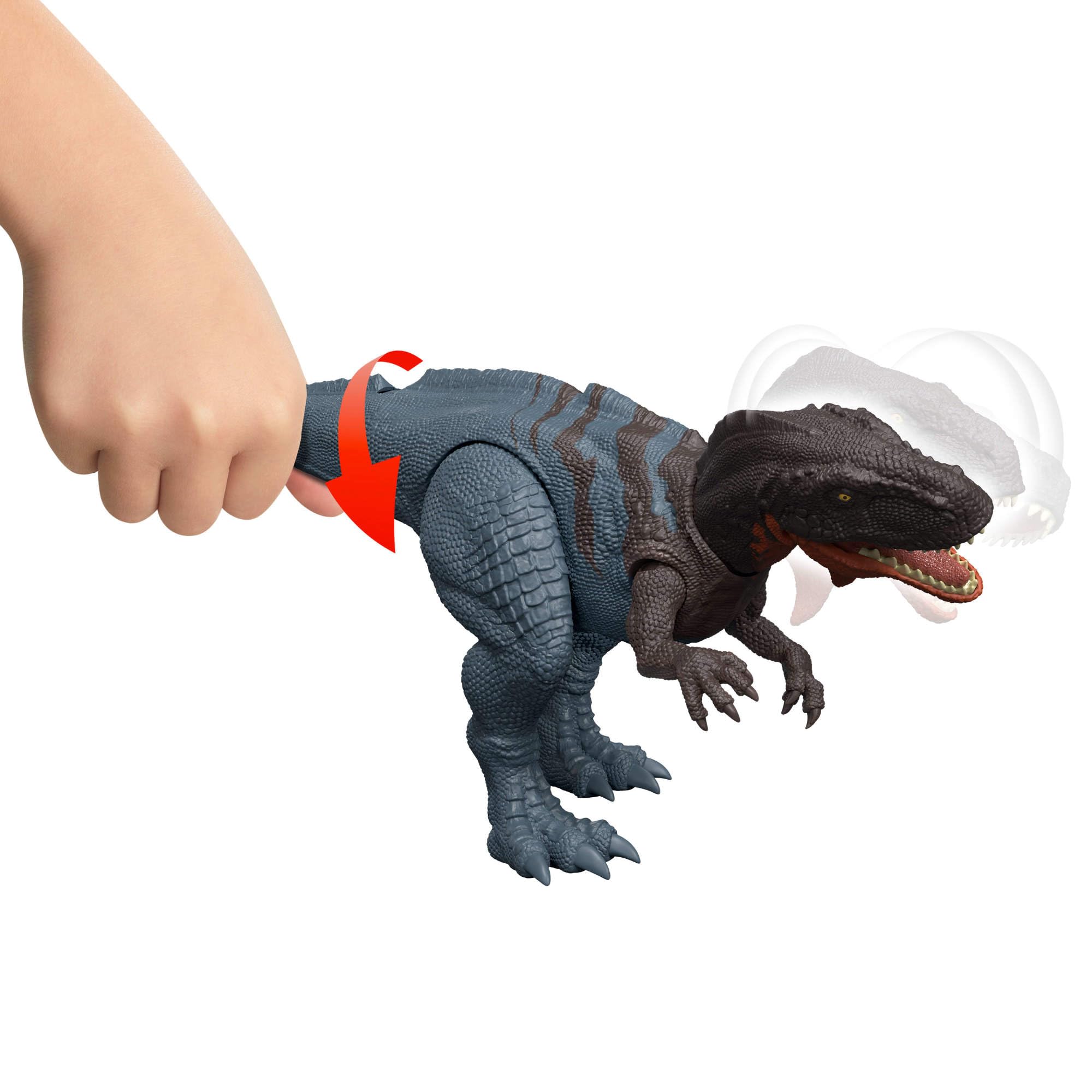 Mattel Jurassic World Rebirth Wild Roar Dinosaur Toy, Abelisaurus Posable Figure - Image 4
