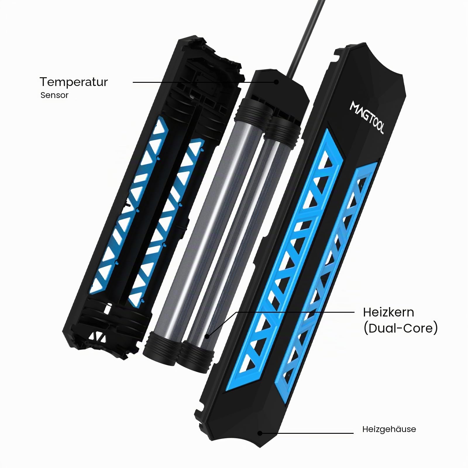 MagTool 300 to 1500W Aquarium Heizung, Tauchfähiger Fischbehälterheizer Mit Überhitzungsschutz Und Automatischer Abschaltung. Fischheizer Mit Digitalem Controller Für Süß- Und Salzwasser
