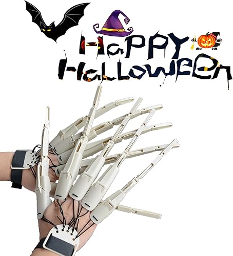 Miniatura 6 de Dedos articulados de Halloween impresos en 3D con dedo articulado articulado, juguetes de marionetas de dedo para arriba de esqueleto, manos de