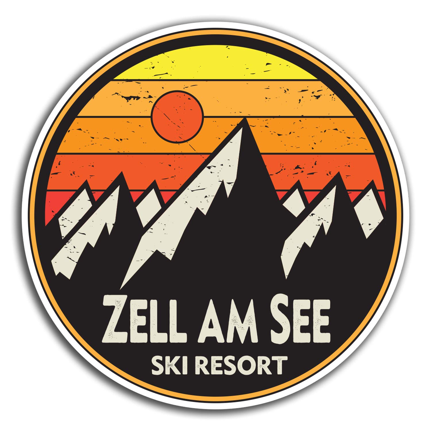 2 x 10cm Zell Am See Austria Vinyl Stickers - Ski Sticker Laptop Luggage #32732 (10cm Wide)