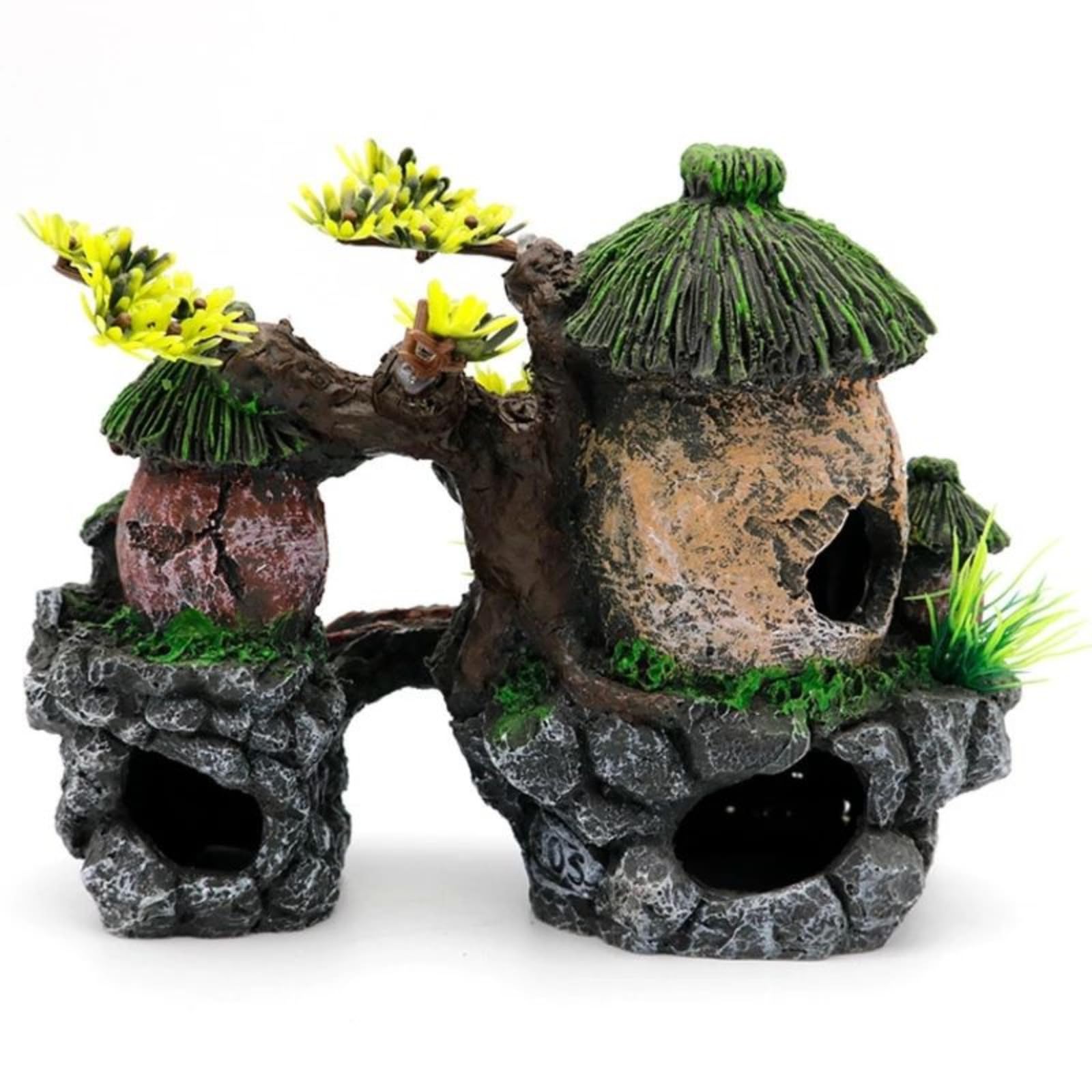 Aquascaping - Set di decorazioni per acquario in resina, 20 cm