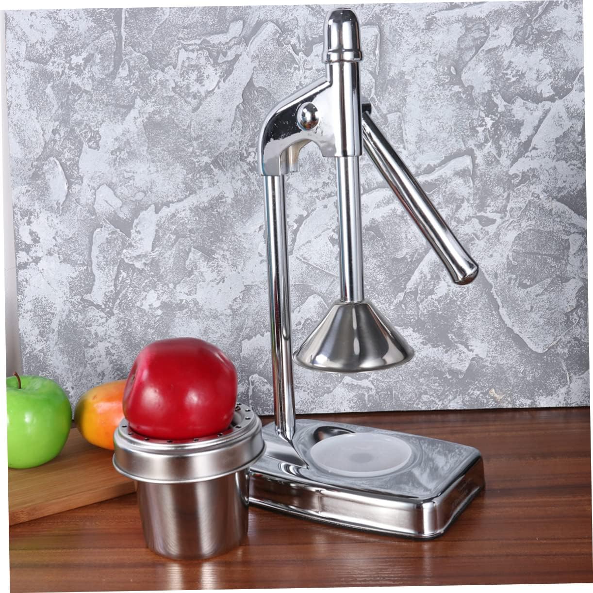Stainless Steel Manual Citrus Juicer Extractor Fruit Machine for Easy Juice Extraction No Bitter Rind for Oranges Grapefruits Lemons and Pomegranates Dishwasher Safe Design