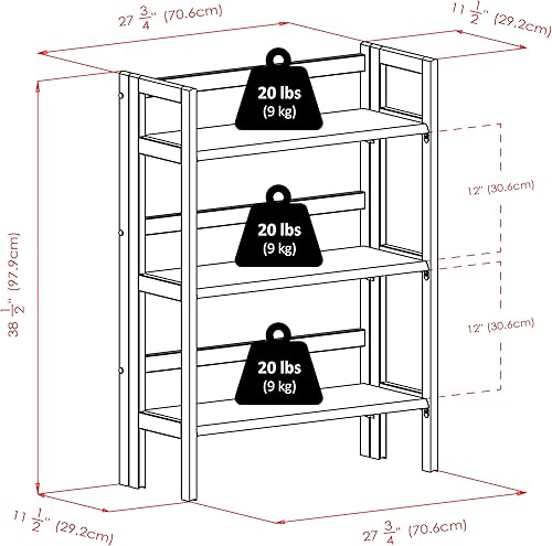 Miniatura 3 de Winsome Torino - Juego de estanterías, color negro