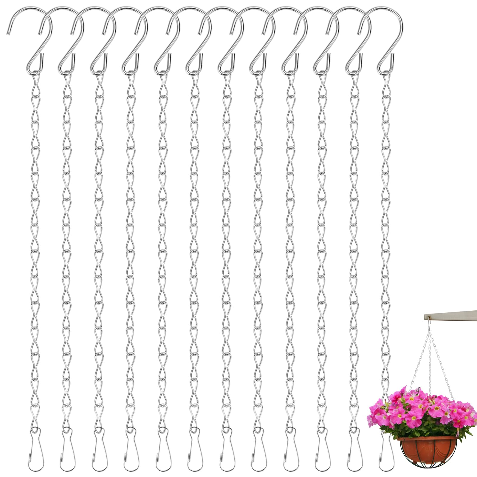 Chaîne De Jardinage Suspendue En Plastique Et Céramique, Pour Pot De Fleur, Panier Suspendu