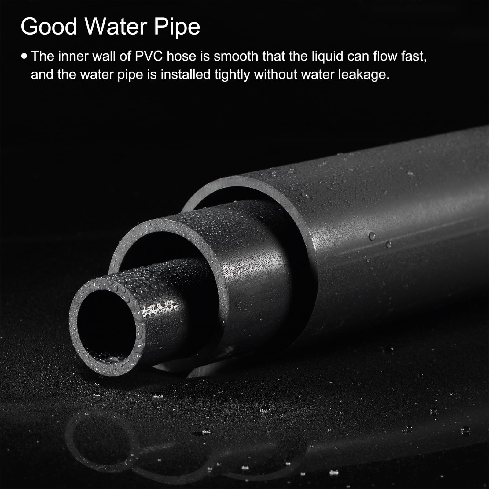 QUARKZMAN 129.2x140mm (ID*OD) Tubo de PVC Redondo, Tubo Rígido Redondo de Alto Impacto para Proteger Cables Eléctricos, Tubería de Agua, Decoración, Fundas de Cables, Gris Claro