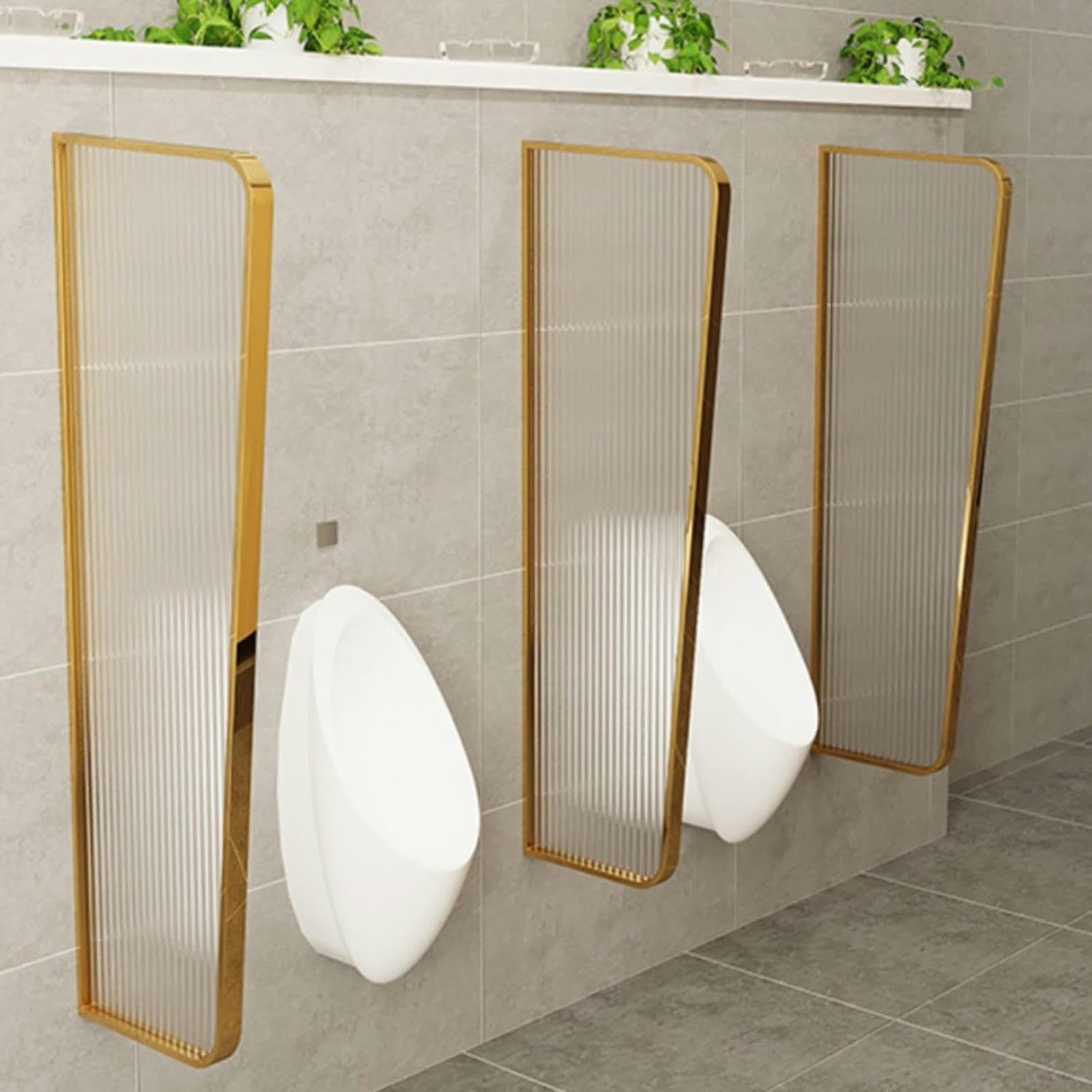 BKSXSOP Stainless Steel Urinal Partition Divider for MenPrivacy Baffle Public Restrooms Hotels Bars & RestaurantsDurable Stylish Toilet Stall Solution
