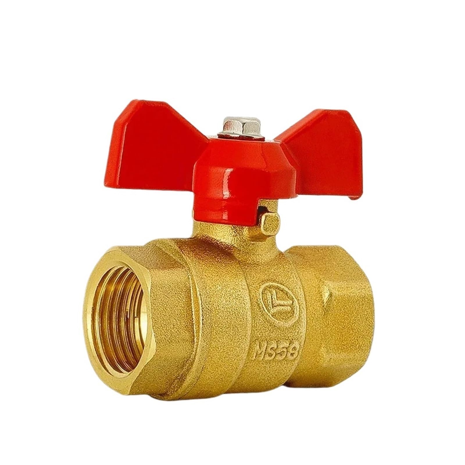 AARTERZZA 3/4" BSPP Female to Female Brass Shut Off Ball Valve Fuel Gas with Red Handle