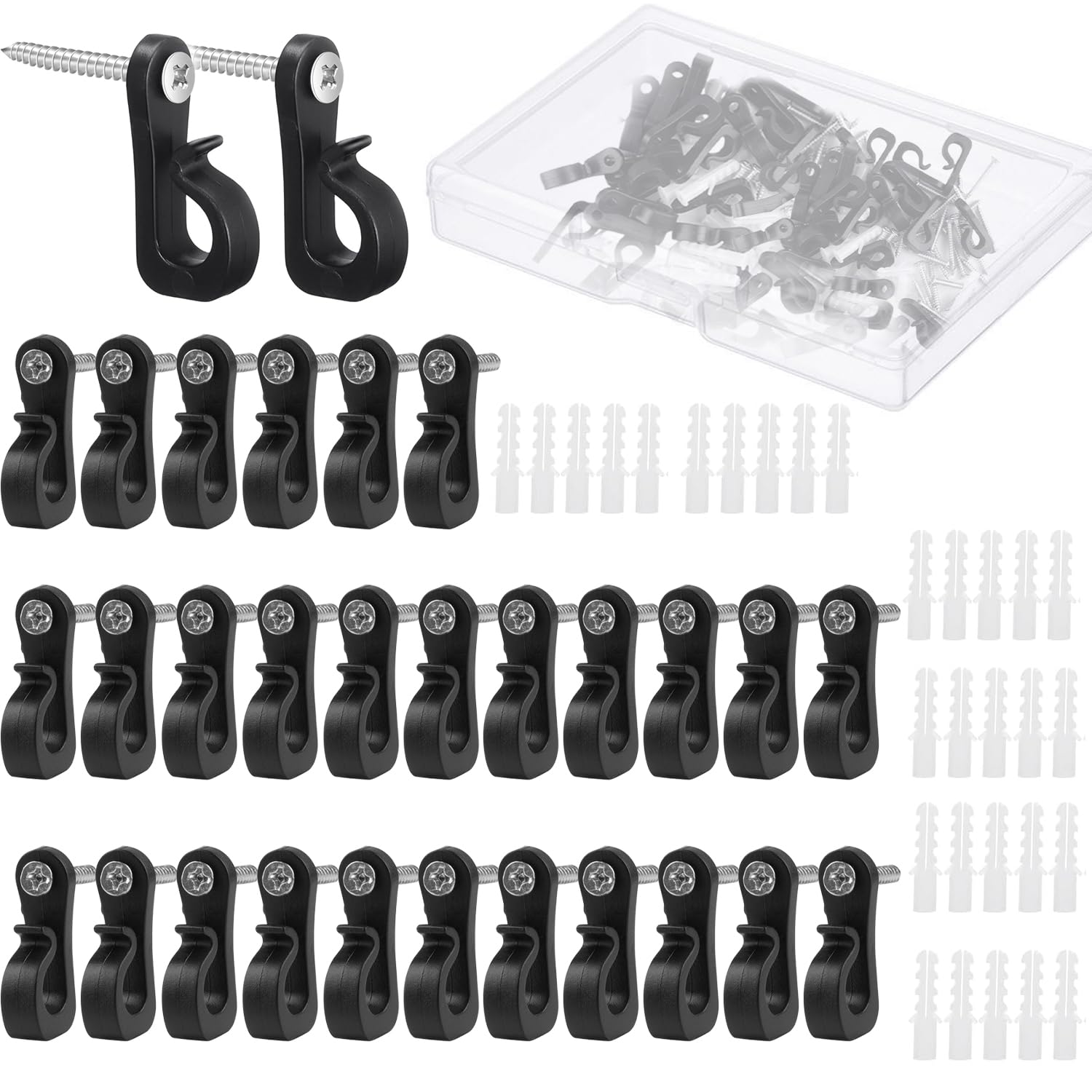 VEKXAR 30PCS Outdoor Light Hooks