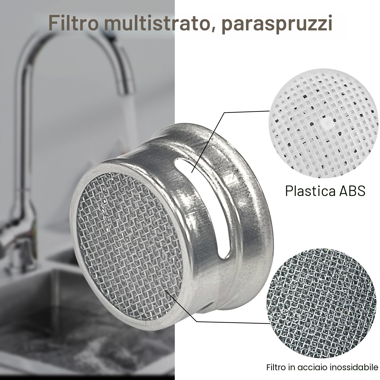SURFOU Aeratore Rubinetto Bagno, Confezione Da Dieci Filtri Rubinetti Lavandino, Aeratori Filtro Rompigetto Bidet M24 Filtrini Cucina, Areatore Risparmio Acqua Aereatore Piccoli Frangigetto Areatori