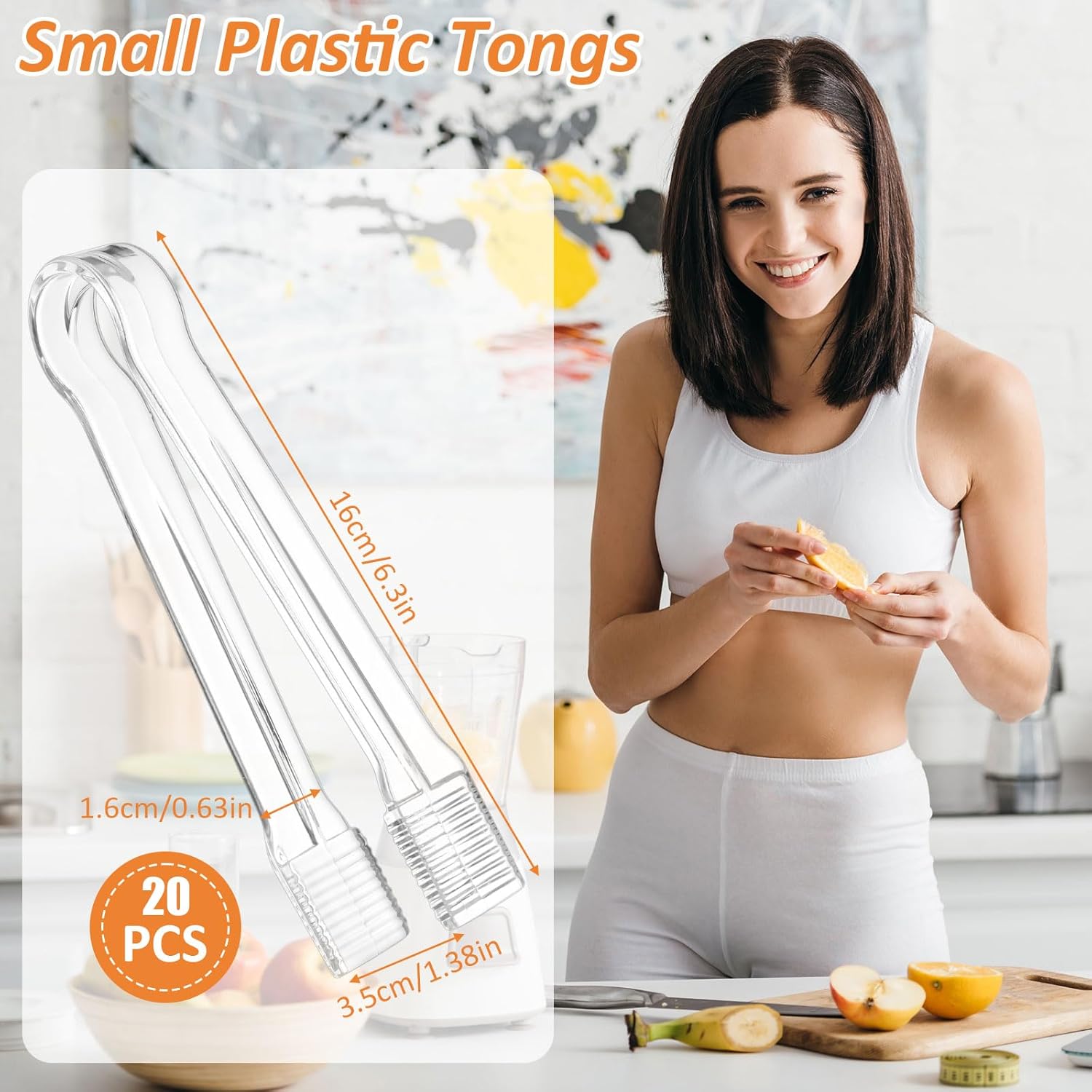 Plastic Serving Tongs, Disposable Plastic Tongs, Clear Kitchen