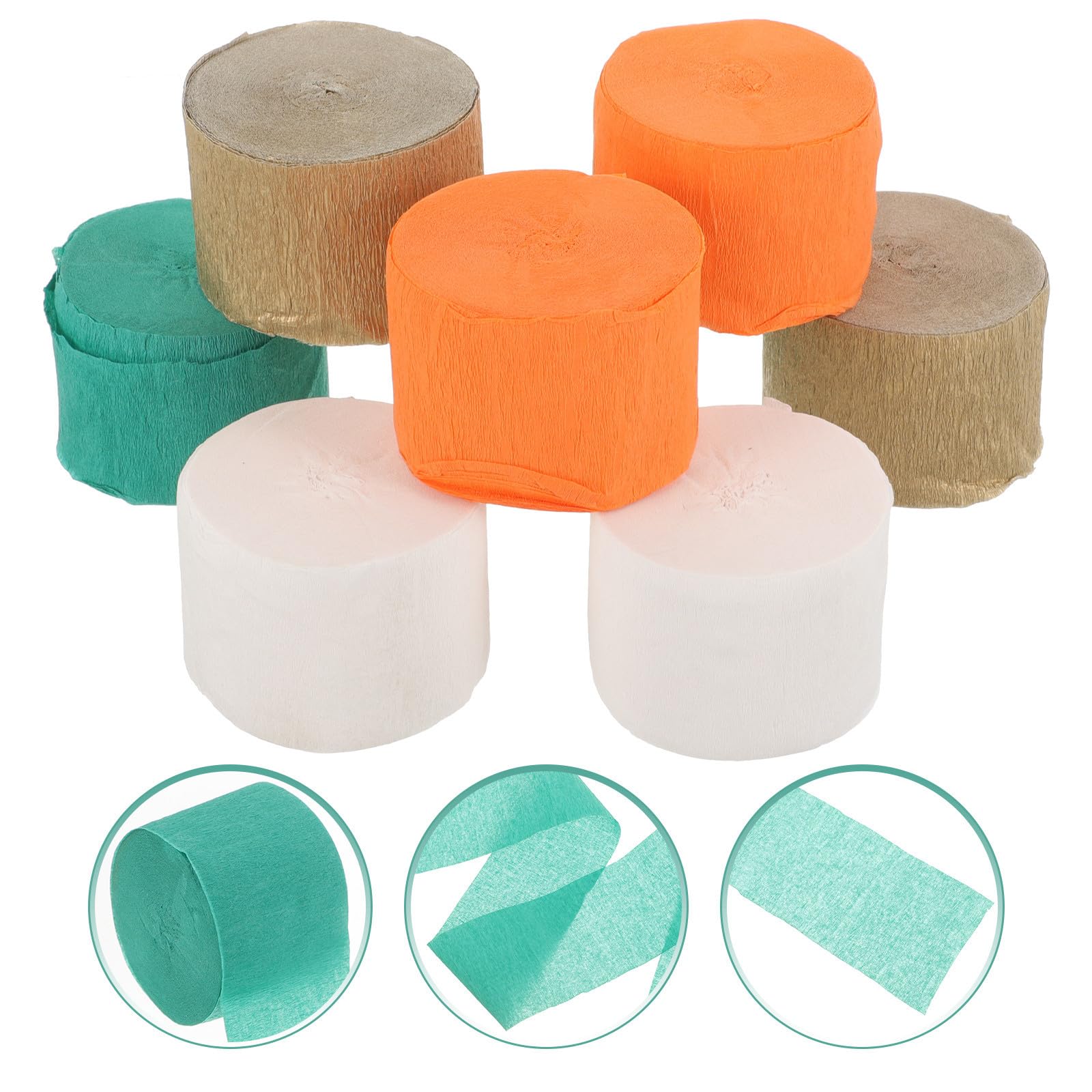 Toyvian 24 Rollos Serpentinas de Papel Crepé para Fiesta, 25m, Colores