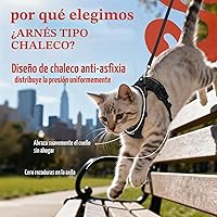 Vista 3 de rabbitgoo Cat Harness and Leash for Walking, Escape Proof Soft Adjustable Vest Harnesses for Cats, Easy Control Breathable Reflective Strips Jacket