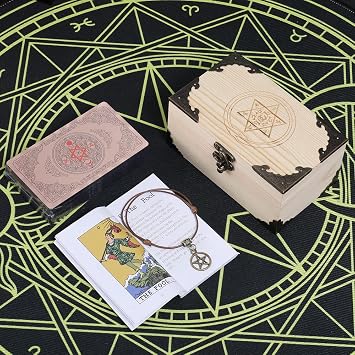 Tarot Cards for Beginners,Oracle Cards Deck with Guidebook Pink Waterproof Cards, Fortune Teller Game Set for Family Reunion Expert Reader for Christmas Birthday, Pink