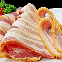 ichigo-ichigo ベーコン 業務用 厚切り ベーコンスライス 500g (10枚入) 業務用 8mm 長さ20cm 正規品 冷凍 スペイン産 お徳用 母の日ギフト 父の日プレゼント