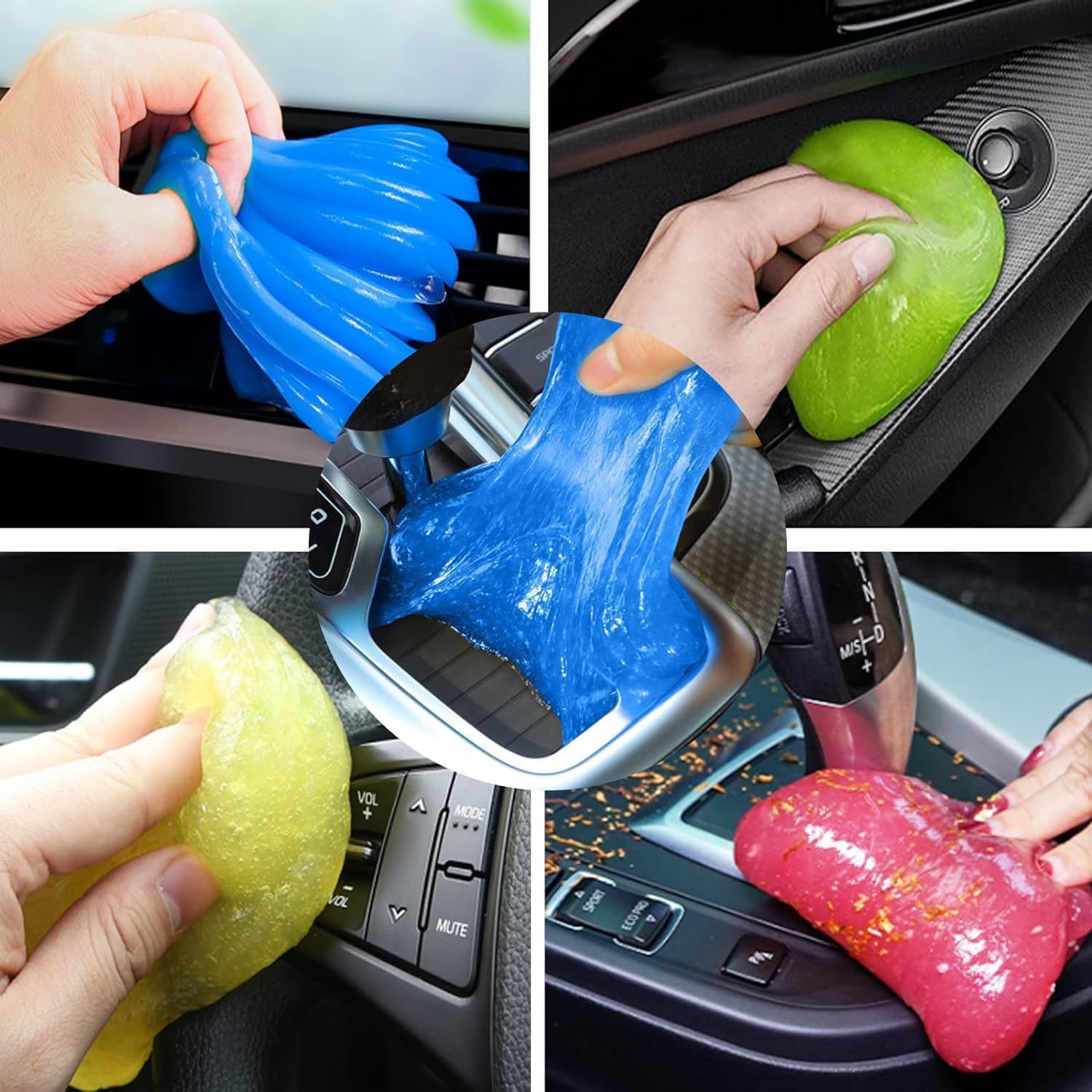 paobteiy Car Cleaning Gel,2023 Car Accessories for Women and Man, 5-Pack Car Cleaning Supplies, Universal Car Detailing Kit,Auto Car Cleaning Kit Car Interior Cleaner for PC Tablet Laptop (5)