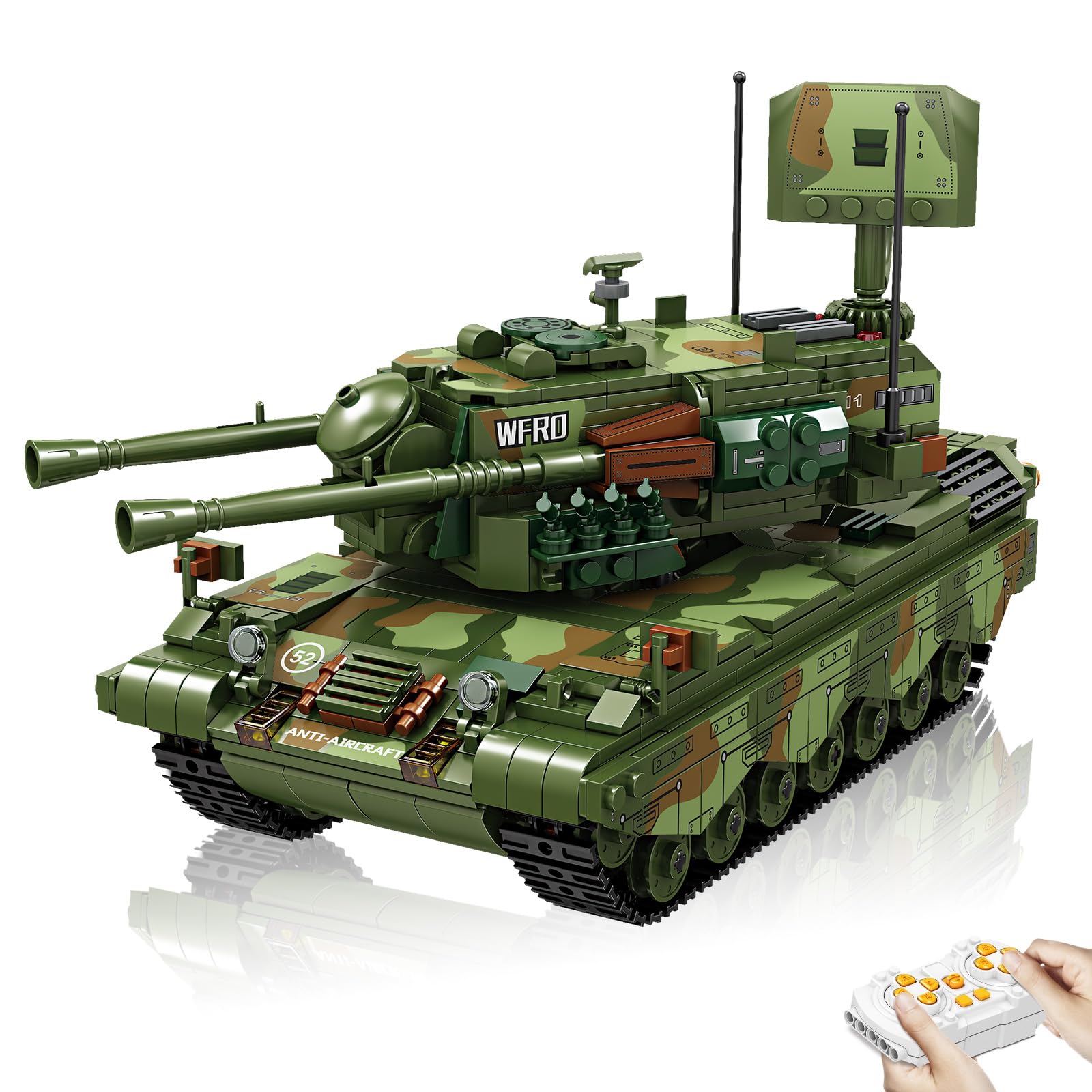 Amazon.com: NUTCRACKER RC Military Tank Building Blocks Set - WW2 Army ...