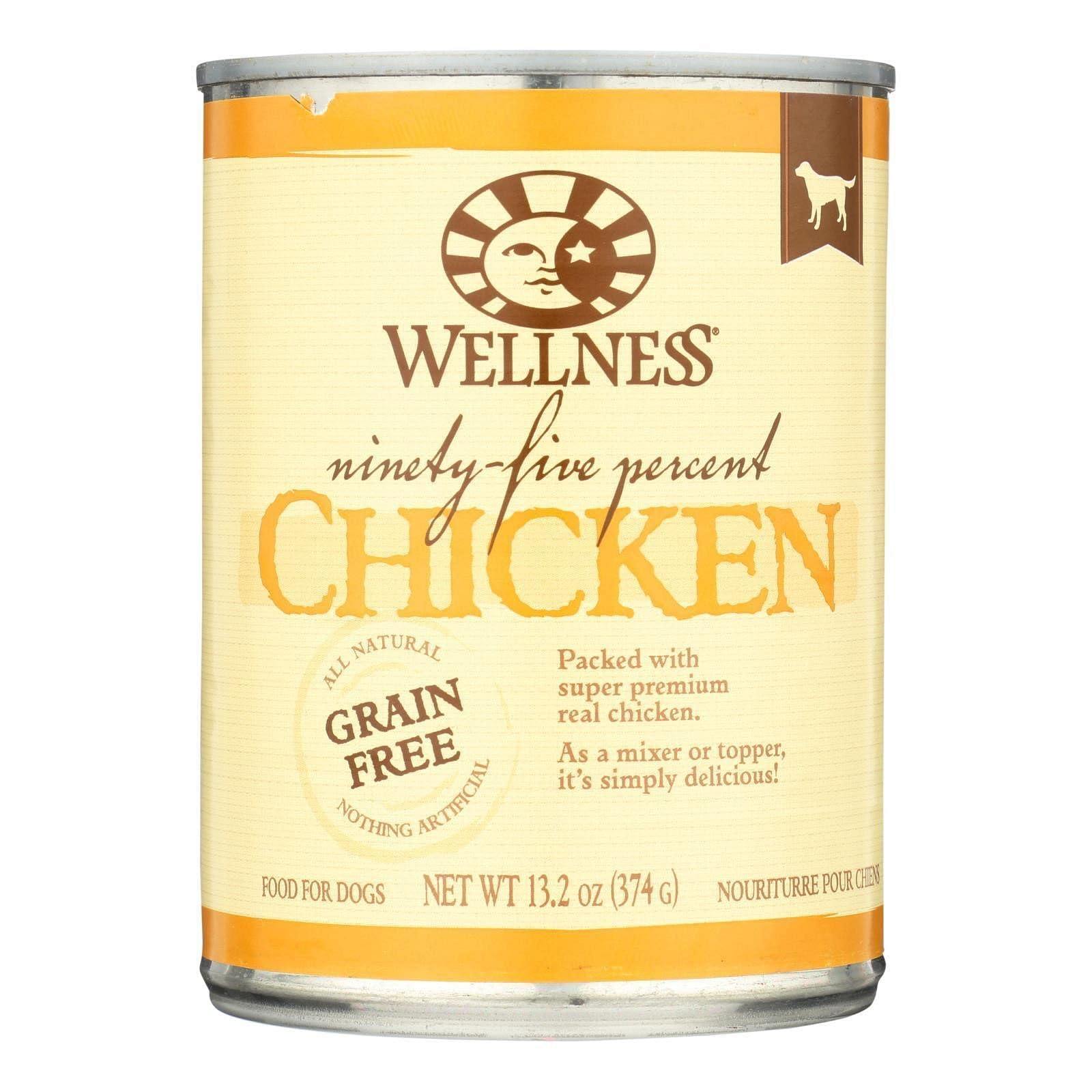 Wellness, Dog Food Chicken 95%, 13.2 Ounce
