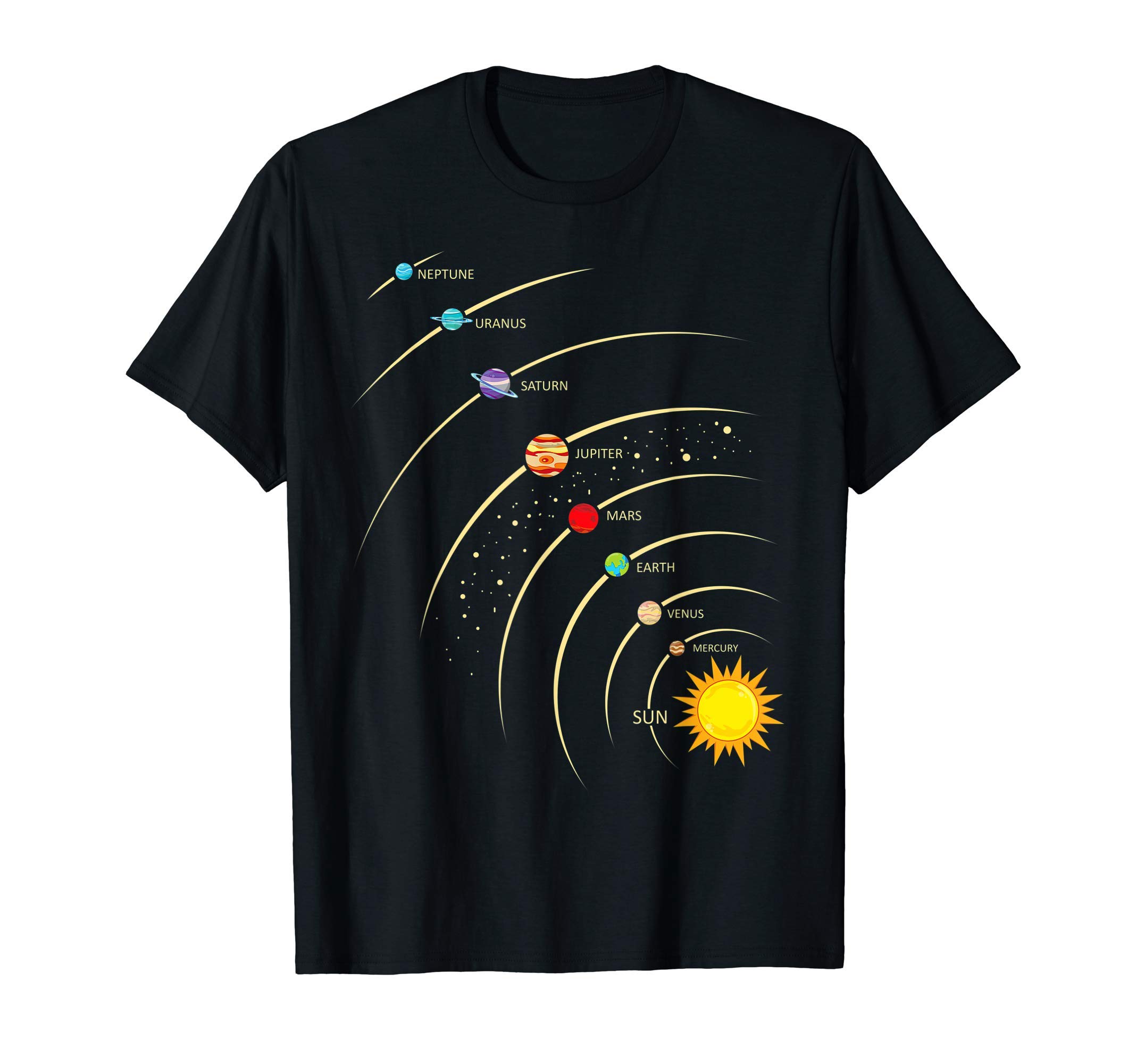 Solar system planets SMMBYVSolar System Shirt Planets & Orbit Educational Astrology Tee T-ShirtOEKO-TEX STANDARD 100