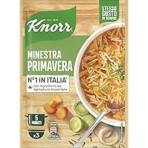 Knorr Minestra Primavera, Piatti Pronti Knorr con Verdure da Agricoltura Sostenibile, Senza Coloranti, Senza Conservanti, Fonte di Proteine, Vegetariano, 61 g