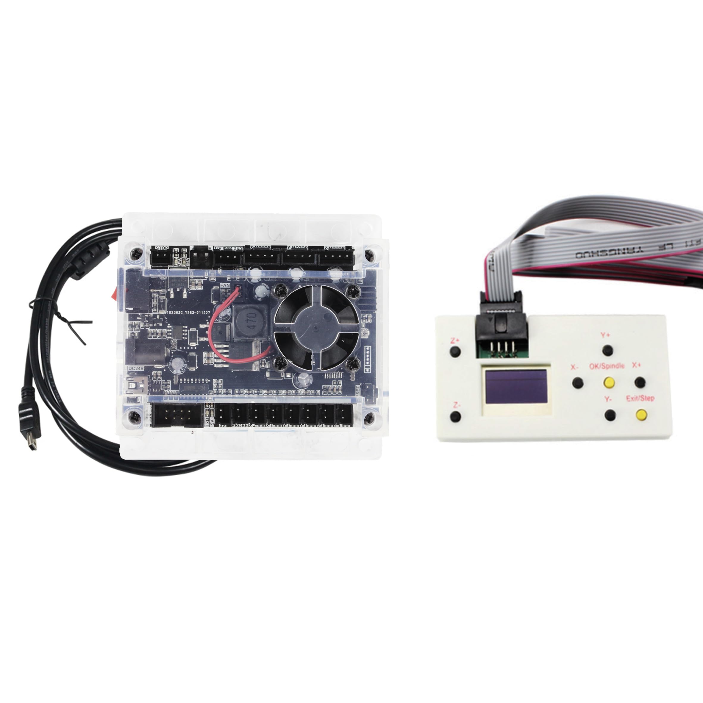 RATTMMOTOR CNC 1610 PRO CNC Wood Router Machine Kit, 3 Axis GRBL Control DIY Mini CNC Milling Engraver Engraving Machine with CNC Offline Controller for Plastic/Wood/Acrylic/PVC/PCB/Wood