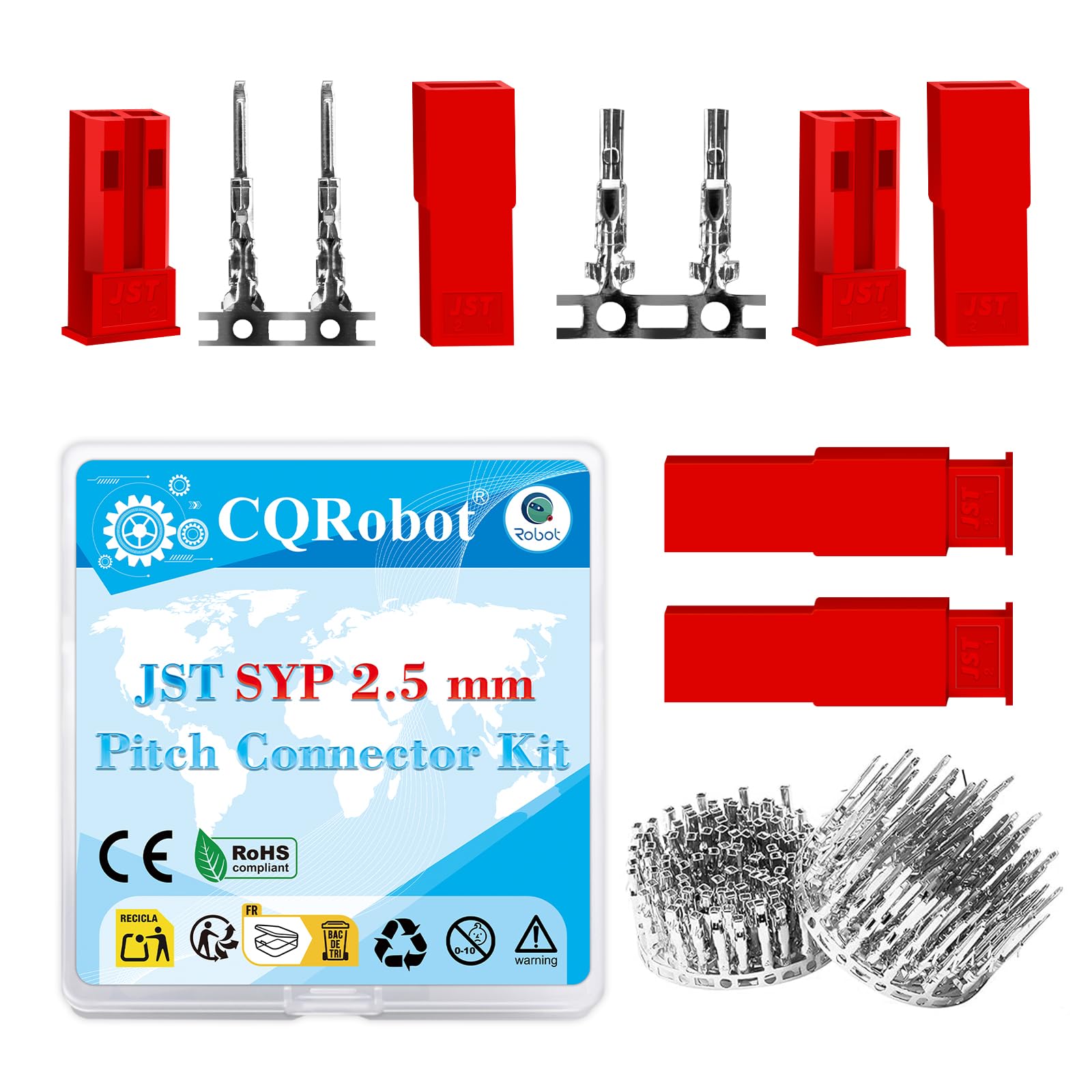 SJP　12台 Amazon.com: CQRobot JST SYP 2.5 mm Pitch 2-Pin Electronic
