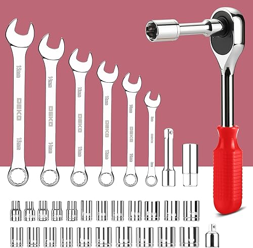 Miniatura 5 de DEKOPRO Juego de herramientas kit de herramientas para el hogar de 228 piezas, juego de herramientas de reparación básicas para el hogar viene con