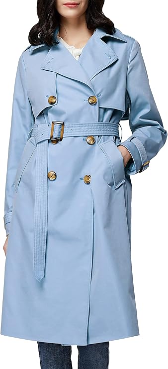 Orolay Women's 3/4 Length Double Breasted Trench Coat Lapel Jacket with Belt