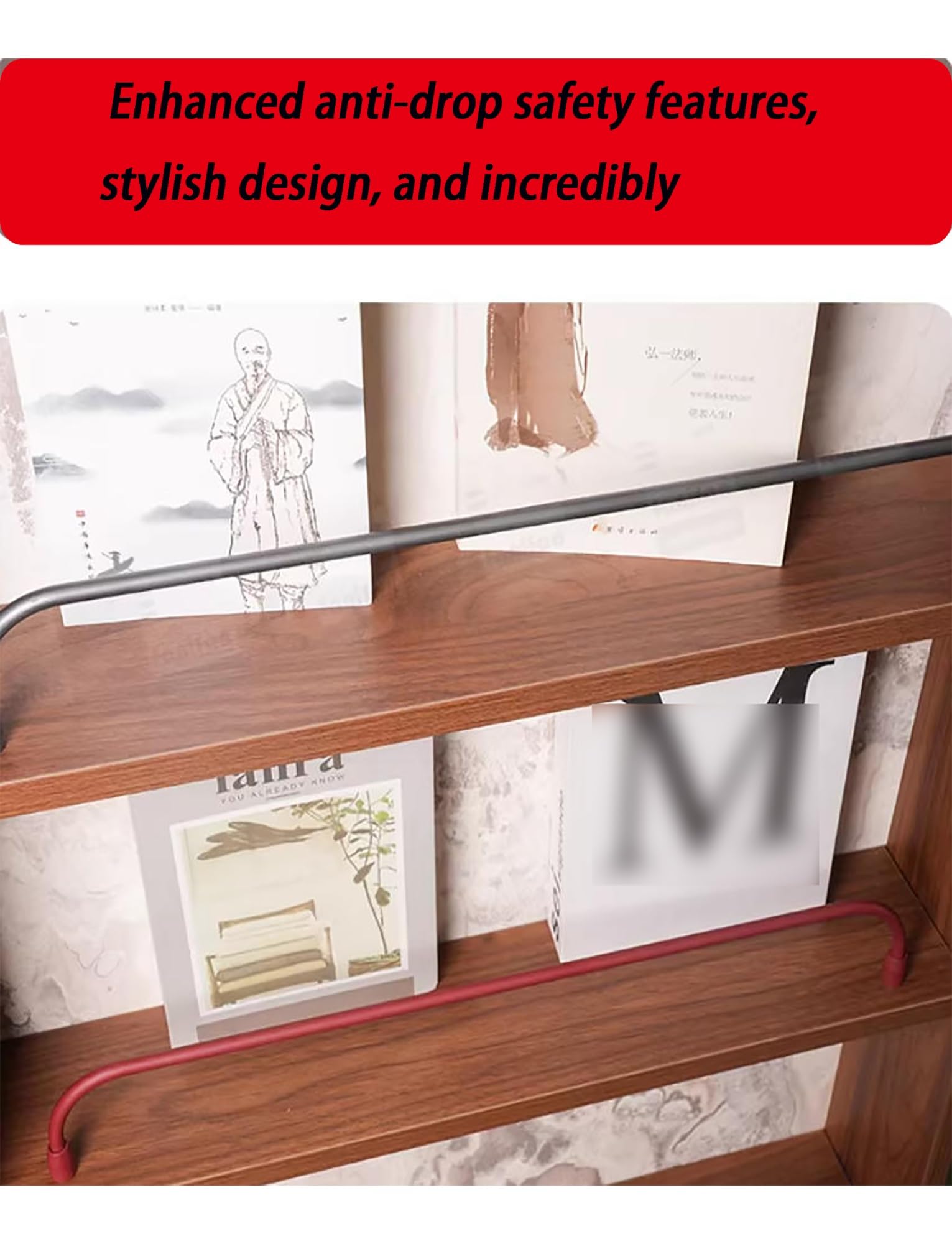 Drążek ze stopu aluminium, 8 mm, okrągła metalowa rurka do balustrady szafki, półki, podłokietnika, słupka, drewnianego wykończenia, do futra, czarno-szara, 1.3ft / 40 cm