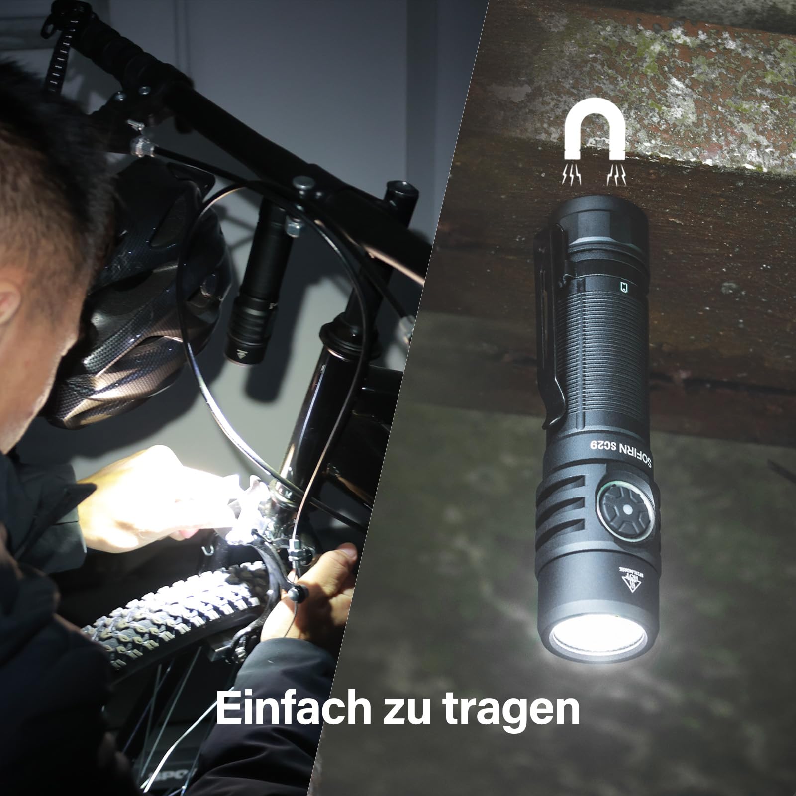 Sofirn SC29 Taschenlampe LED Aufladbar 3000lm, USB-C Aufladbar, EDC | Superhell, 3000 Lumen, USB-C Aufladbar, EDC Handleuchte, Kompakt, Outdoor, Sport, Wandern, Camping