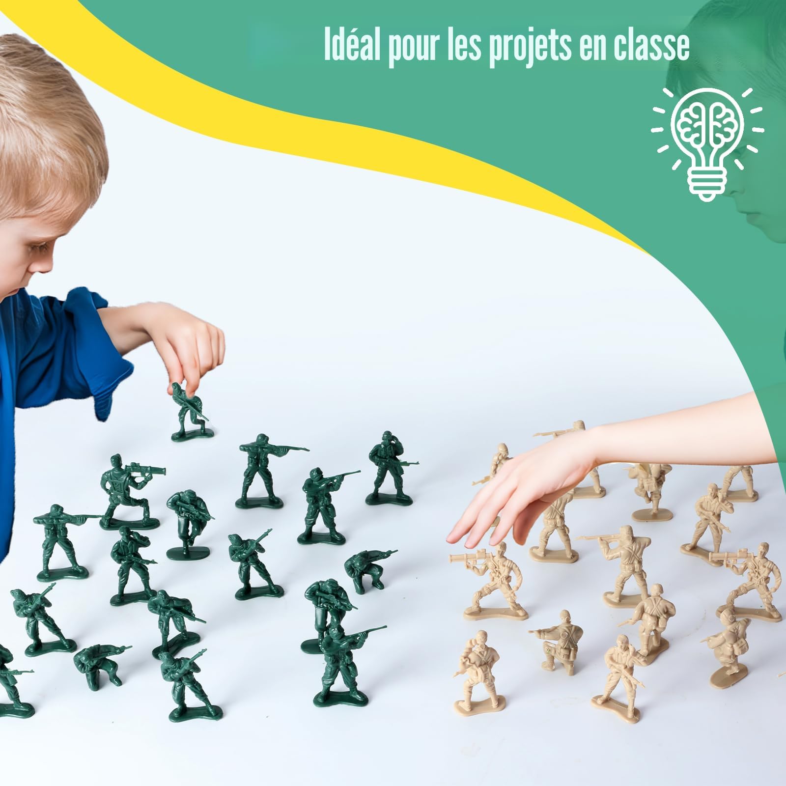 Lot De 100 Mini-Figurines De Soldats – 2,5 Cm, PP, Bases Stables, Collection Décoration, Modélisme Et Jeux, Enfants Adultes