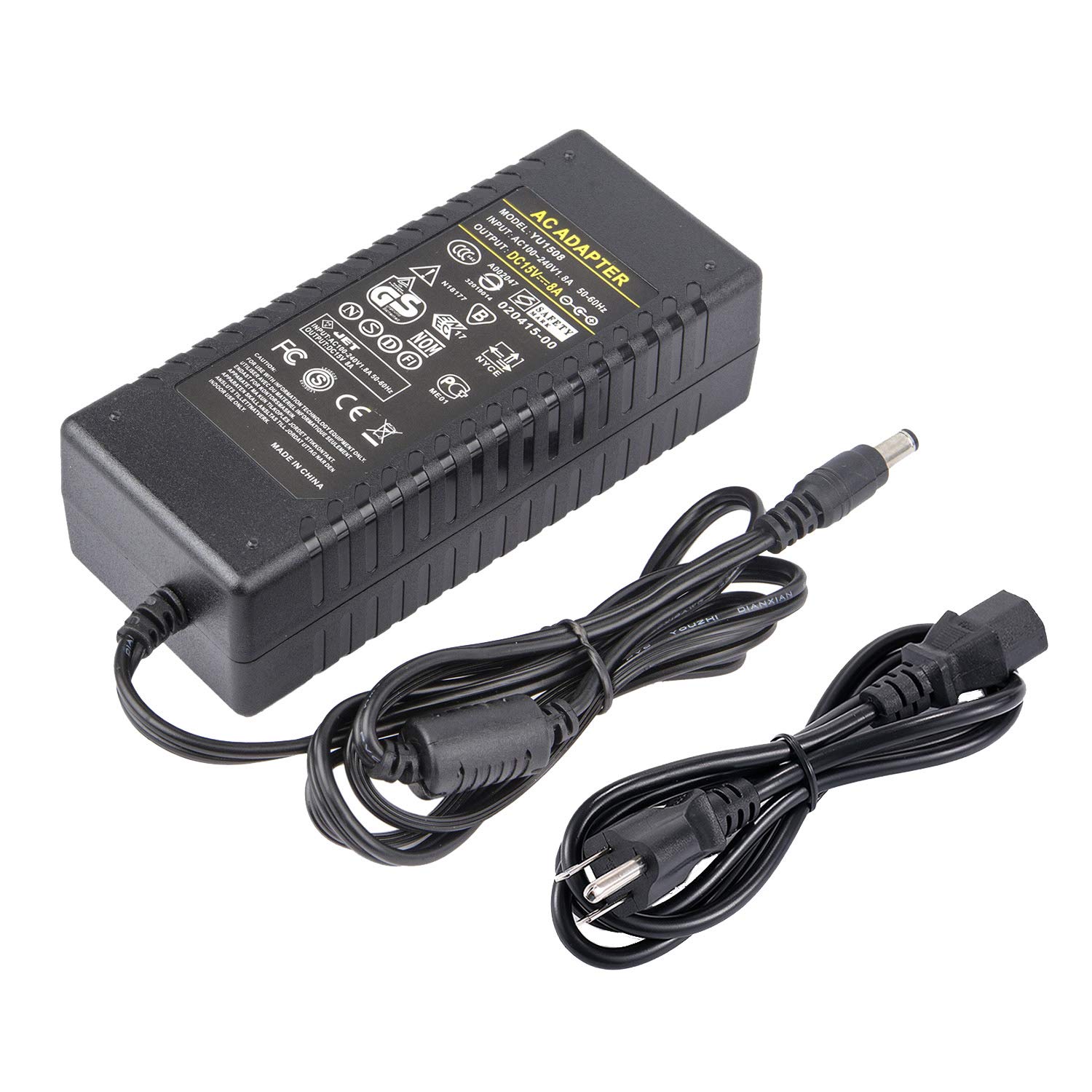 Amazon.com: COOLM 15V 8A Power Supply Adapter 120W for Photo