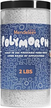 32 OZ Thermoplastic Polymorph Moldable Plastic Beads Melting Pellets for Modeling, DIY Craft 2 LBS