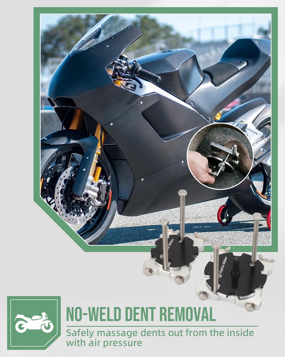 2-Stroke Expansion Chamber Dent Repair Kit - Motorcycle/ATV Exhaust Dent Remover Tool for YZ, CR, KTM SX - Restore Performance Without Welding