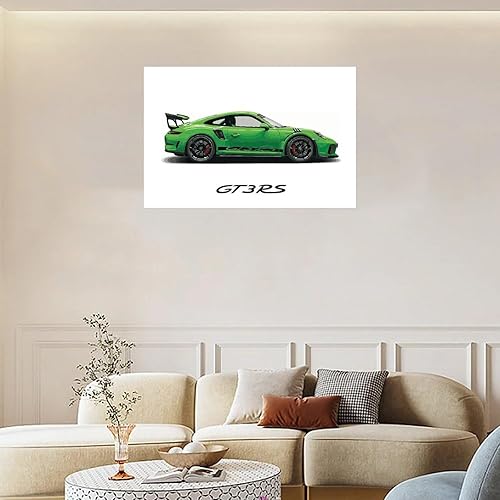 Miniatura 4 de Póster de coche 911 GT3RS - Póster de pared de coche de carreras, pósteres vintage para hombres, impresiones artísticas de automóvil 911, lienzo