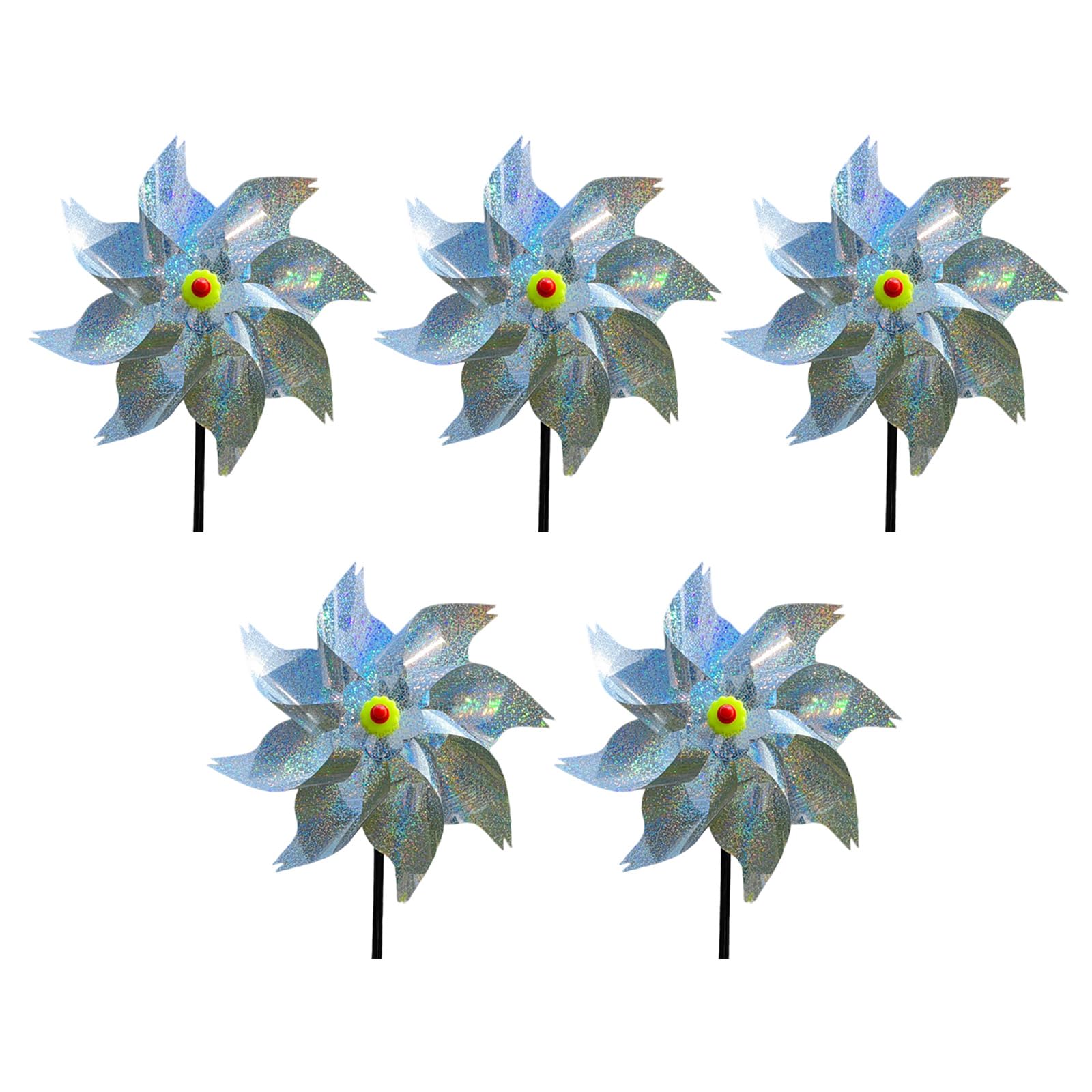 5Pcs Spinner Flower Windmill Toy Garden Spinner for Windmill Yard Garden Balcony Rainbow Rainbow Wind